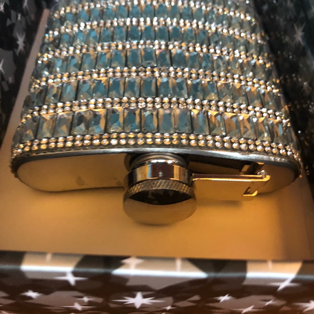 Bling rhinestone crystal like hip flask